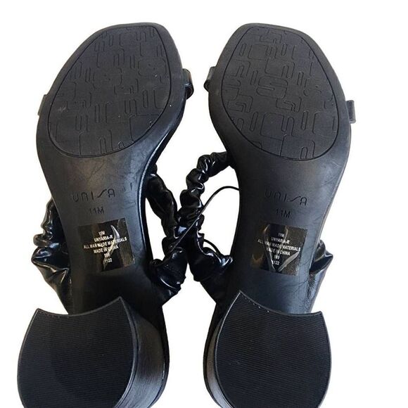 UNISA Women's Cyla Slide Sandal Block Heel - Black Size 11 - Picture 8 of 8
